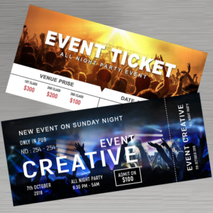 2" x 5" Custom Printed Tickets  (Horizontal)